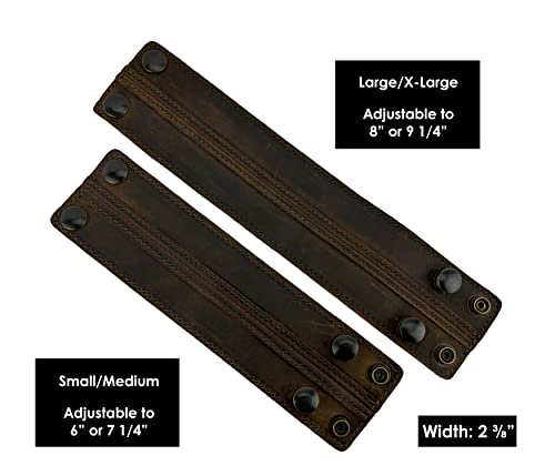 Stylish Leather Cuff Bracelet Full Grain Wide Wristband For Men and Women (Unisex)2