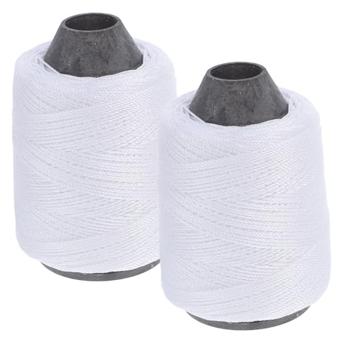 DOITOOL 2 Rollos de Cuerda de Nylon Resistente para Construcción y Jardinería, Línea Versátil y Ligera para Albañilería y Proyectos de Ingeniería, Color Blanco miniatura 1