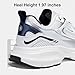 BAASPLOA Women's Chunky Fashion Sneakers Casual Sports Shoes Mesh Breathable Athletic Gym Workout Tennis Shoe Platform Thick Walking Shoes A-White