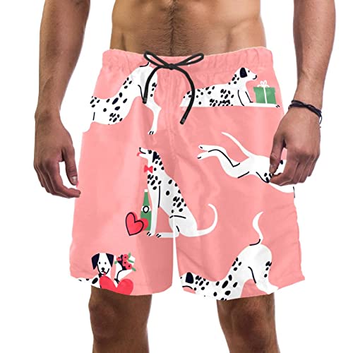 Maillots de bain hommes à motif dalmatien et short de plage