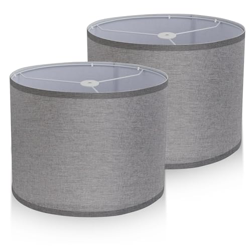 Filltown Lamp Shades Set of 2, Drum Lampshades 12.6
