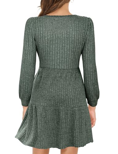 Robe pull col carré manches longues contre le froid