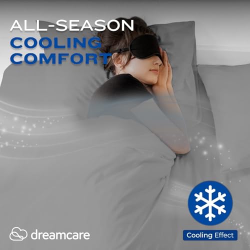 Image of DREAMCARE King Size Sheets Set - 4 pcs Breathable Cooling Sheets - up to 21 inch Extra Deep Pocket King Sheet Set with Side Pockets - Extra Soft 100% Brushed Hypoallergenic Hotel Luxury Bedding White