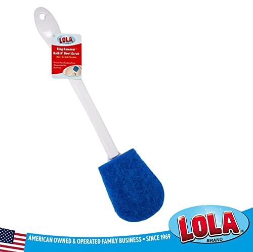 Image of LOLA Bath & Toilet Bowl Scrubber Brush w /Comfort Handle & Hang Hole-1 Count