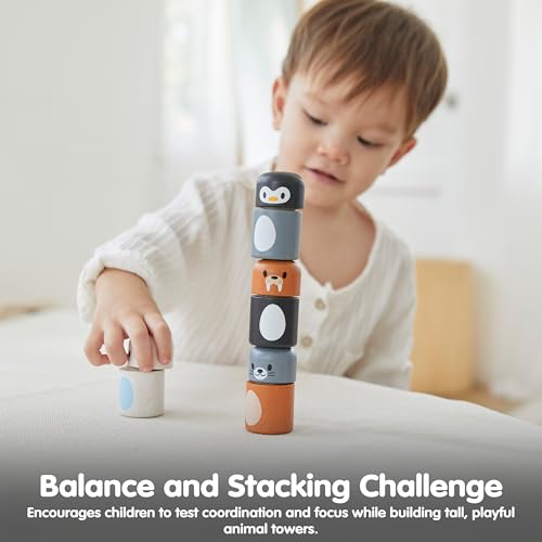 Image of PlanToys Arctic Animal Matching Wooden Montessori Learning Toy | Educational Matching Game for Memory, Sorting and Visual Skills | Eco Friendly Fine Motor and Early Cognitive Activity
