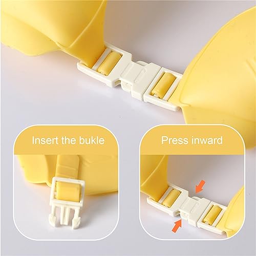 Image of Baby Shower Cap - Adjustable Shampoo Cap for Toddlers 6M-9T, Bath Visor for Kids with Crown Design, Waterproof Hair Washing Shield for Eye & Ear Protection (Yellow)