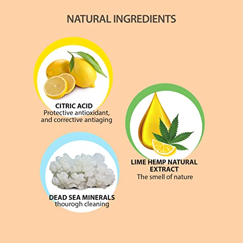 Dead Sea Collection Hand Soap - Large Bottle With Pump – Hemp & Coconut Lime Scented Moisturizing Handsoap For All Skins Type - Hand Wash With Minerals - Pack Of 3 (36 Fl.oz) #TOP1