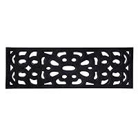 Nicoman Outdoor Doormat Decorative Stair Mats Heavy Duty Drainage Dirt Trapper Porch Rubber Skid Proof Anti Slip - (Narrow, Black-Bold, 75 x 25cm)