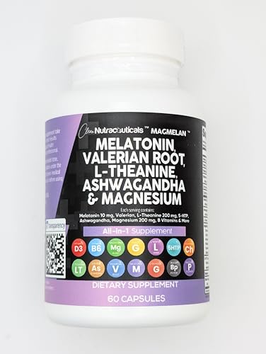 Clean Nutraceuticals Melatonin 10mg Valerian Root L Theanine 200mg Ashwagandha - Sleep Support for Women & Men with Magnesium Complex, Lemon Balm, Chamomile, & Passion Flower - 60 Caps - Image 7