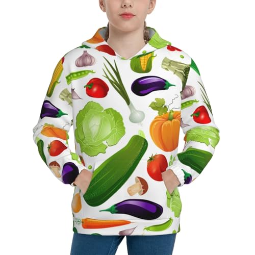 Vegetables2 Kids Pullover Hoodies Boys Sweatshirts Girls Athletic Clothes with Pocket