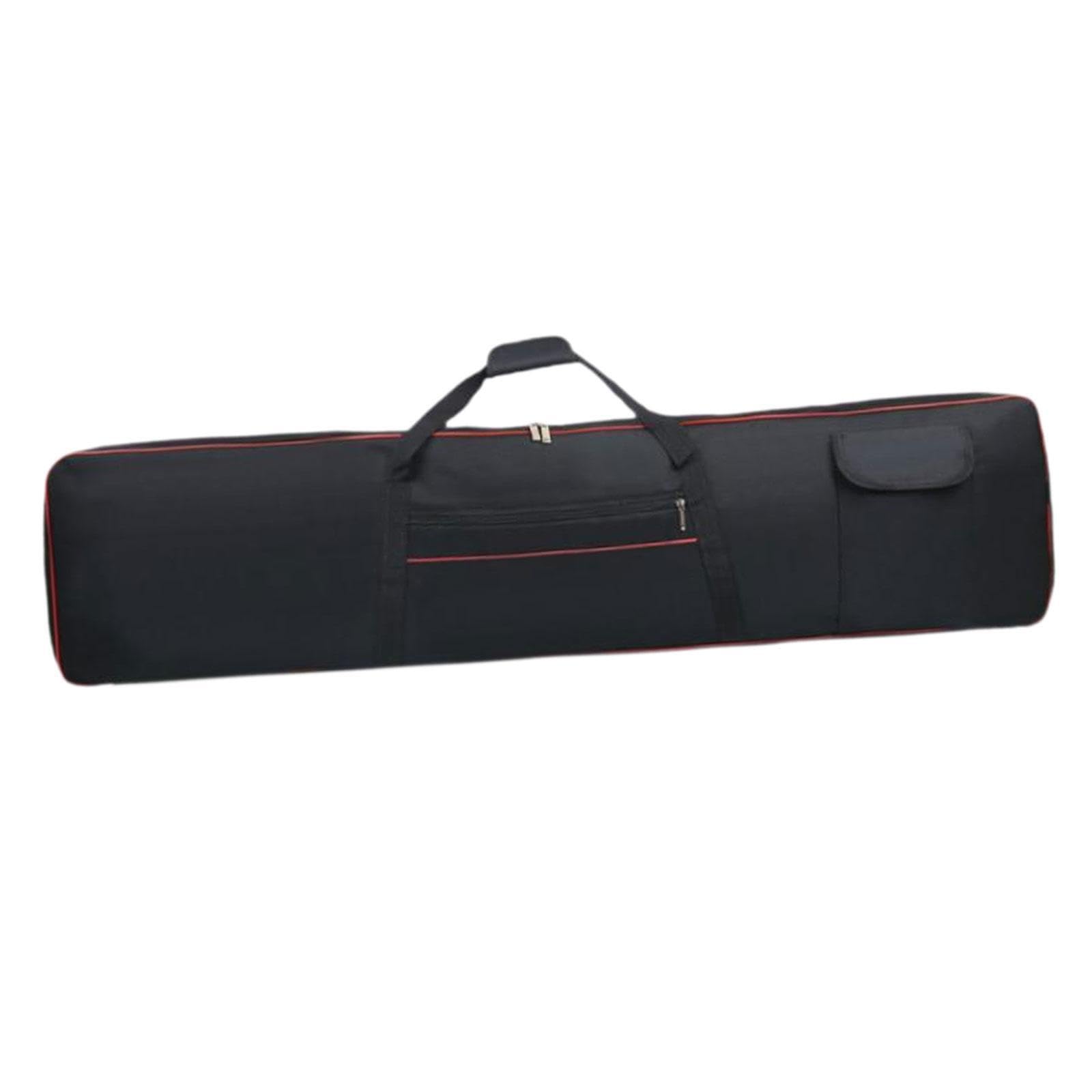 Sichere und einfache Tragetasche für 88 Tasten Keyboards, wasserdicht mit gepolsterter Innenschicht, weicher und wasserdichter Stoffschicht, 88, Schwarz, 136 x 17 x 33 cm