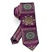 MZERSE Fashion Neckties Mens Shirt Uniform Skinny Tie for Business Holiday Necktie Purple Paisley Mandala