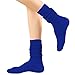 UTTPLL Slouch-Socks-Womens-Scrunch-Slouchy 80s Socks Thick Long High Knit Boot Leg Warmers Funny Neon Accessories Chunky Stacked Winter Stockings Royal Blue