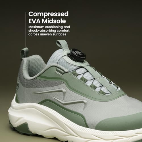 Image of CULT Trailblazer Men's Outdoor Shoes | Lightweight & Breathable Upper | Adjustable Dial Lace | Enhanced Stability & Cushioning for Trekking | Superior Anti-Slip Grip | Everyday Hiking Wear