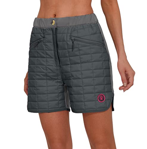 Little Donkey Andy Womens Lightweight Quilted Puffer Shorts Winter Warm Outdoor Hiking Running Grey L #TOP7