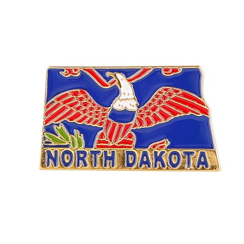Image of State Shaped Map Lapel Metal Pin Enamel Brooch Keepsake Beautifully Designed for Backpack Hat