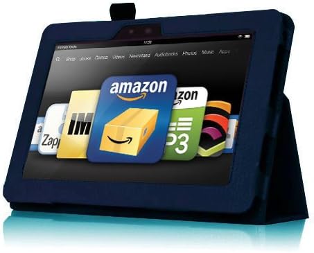 Fintie Folio Case for Kindle Fire HD 8.9" - Slim Fit Leather Case with Auto Sleep/Wake for Amazon Kindle Fire HD 8.9 (Will not fit HDX Models) - Navy