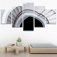 SIGNWIN 5 Panel Canvas Wall Art Architecture & Maps Closeup Cool Industrial Multicolor Patterns for Home Decorations Ready to Hang - 60