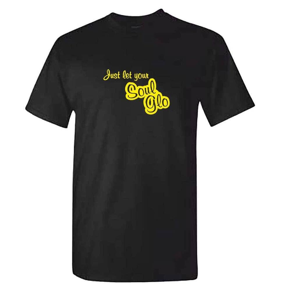RTRTRwtuW Soul Glo Tshirt - Eddie Murphy - Coming to America Inspired - 80's Movie T Shirt Black