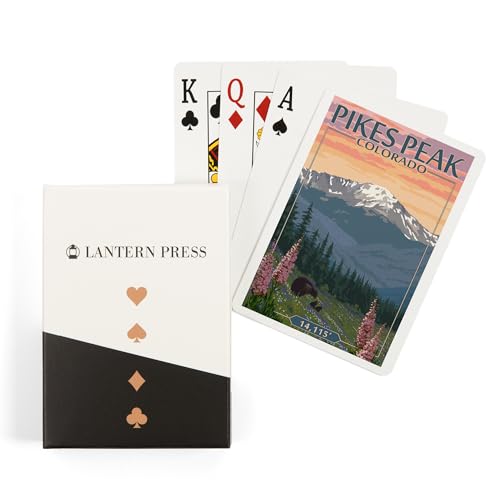 Lantern Press Pikes Peak Colorado naipes poker 52 cartas