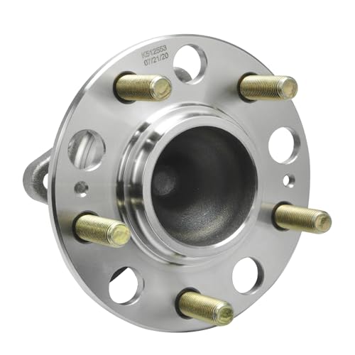 Image of Detroit Axle - 2pc Rear Wheel Bearing Hubs Assembly for Hyundai Sonata 2015-2019, Tucson 2016-2021, Veloster N 2019-2022, Kia Cadenza 2017-2020, Optima 2016-2020, Sportage 2017-2022, 5 Lugs w /ABS