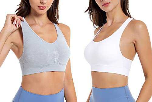 SEGRILA Women’s Sports Bras Multipack Workout Bras Padded Racerback Yoga Bras - Image 5