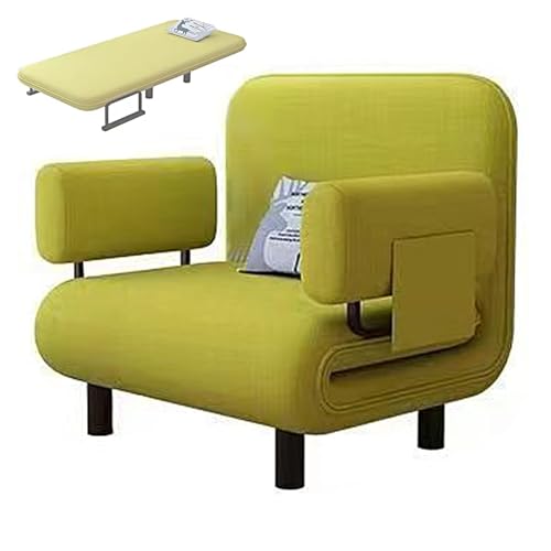 Sofá cama plegable, tumbona convertible con reposabrazos y almohadas, cómoda silla de suelo para sala de estar y dormitorio