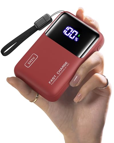 INIU Power Bank, 20000mAh 65W Ultra Compact USB C Laptop Portable Charger Battery Pack for Laptop MacBook Dell XPS iPad Tablet Steam Deck iPhone 16 15 14 13 Pro Samsung S22 etc. [Red]