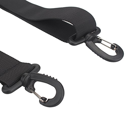 XTACER 1" 1.5" Shoulder Strap Clips Straps Molle Backpack Accessory Strap Luggage Straps Cover Strap Long Lash Strap Sleeping Bag Strap Mattress Strap (Black - 50"x1.5" (2-Pack)) - Thumbnail 3