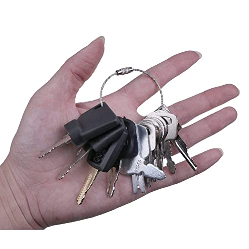 Lssoch 18 Ignition Key Set Manlift Boom & Fork Equipment Key Set Compatible With Jlg Jcb Snorkel Genie Skyjack Terex Caterpillar Cat And More #TOP2