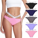 BAJAOEY Unterhosen Damen Slip Baumwoll Unterwäsche Damen Bequeme Hipster Slips Frauen Höschen 5er Pack,M