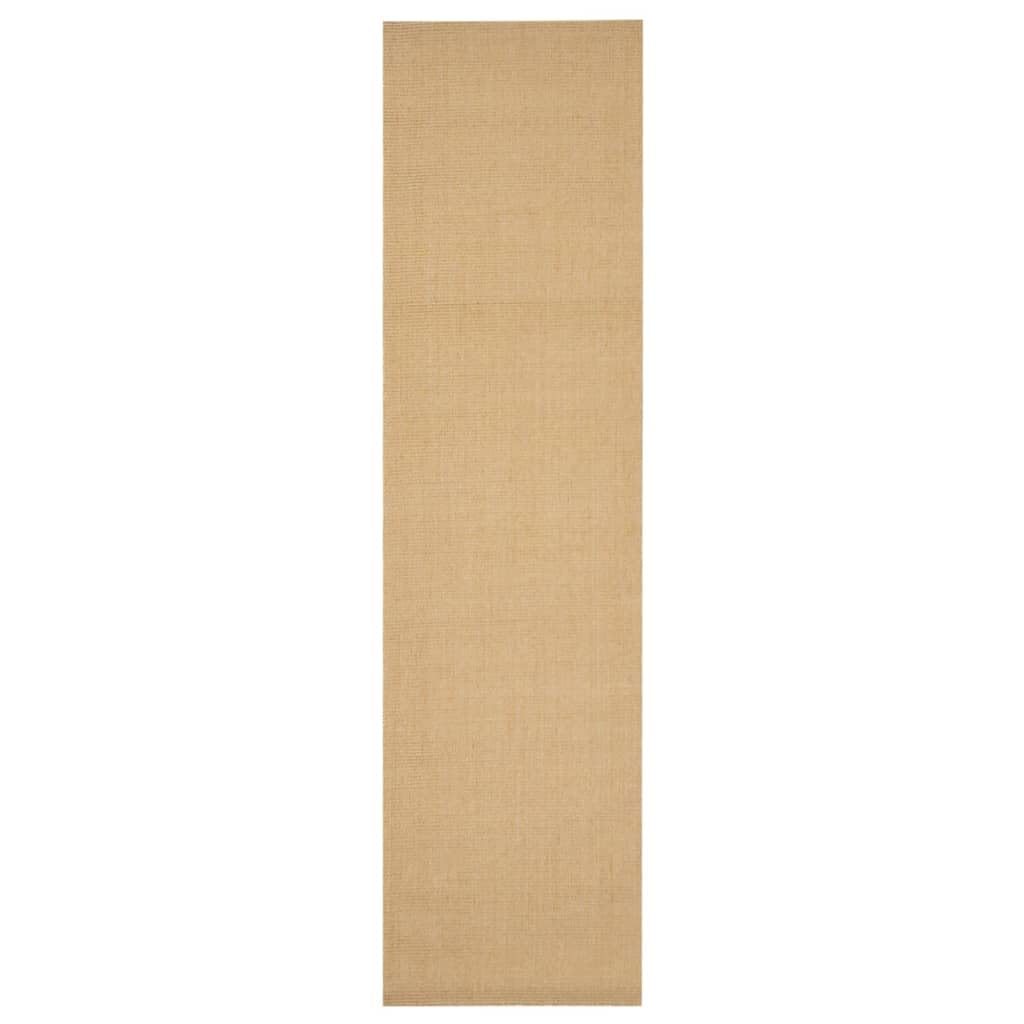 vidaXL Tapis Moquette de Sol Tapis de Plancher Tapis de Sol Moquette de Salon Salle de Séjour Maison Intérieur Sisal Naturel 66x250 cm