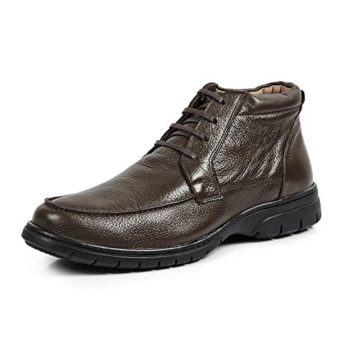 Coturno Linha Extremo Conforto Couro Floater Sem-stress Medical Line - 0511 - Café Cor:Marrom;Tamanh