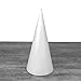 Lealoo Cone en polystyrène Plein, Hauteur 40 cm, Diamètre de Base 18 cm, Support Styro Haute densité Présentoir à Macarons