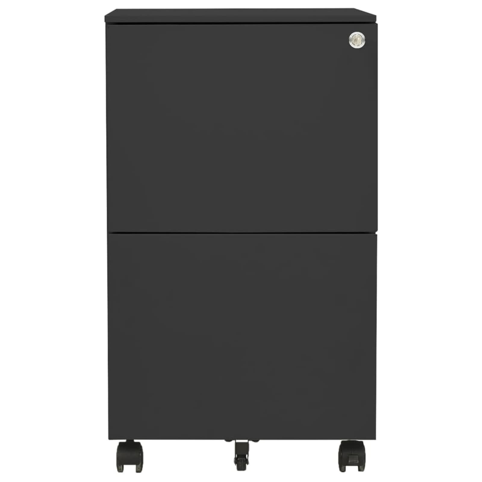 GuyAna Schedario Mobile Antracite 39x45x67 cm in Acciaio,Schedario,Schedario da Ufficio,Mobiletto per Documenti(SPU:335977)