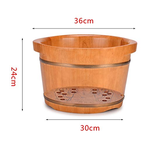 Katzowen Spa de Pies de Madera 24cm con Tapa miniatura 4
