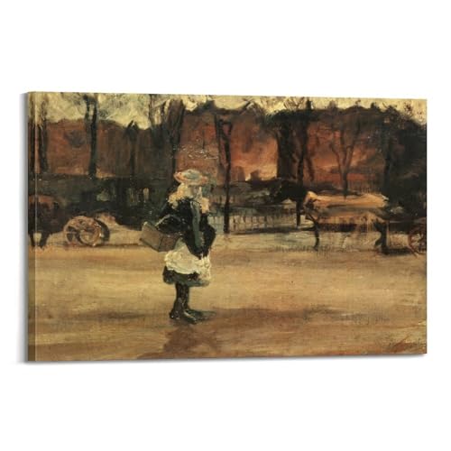 Poster Girl in The Street Van Gogh pour habiller un mur vide de bureau