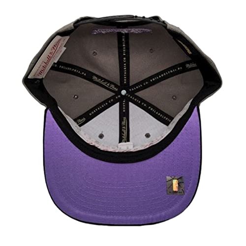 Mitchell & Ness Los Angeles Lakers Gorra Snapback Gris y Púrpura miniatura 3