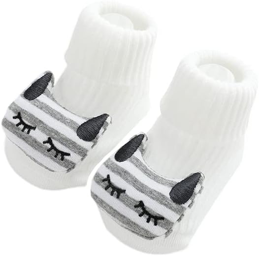 QandSweet Unisex Baby Non-Slip Socks Toddlers Cartoon Crew Socks - Image 6