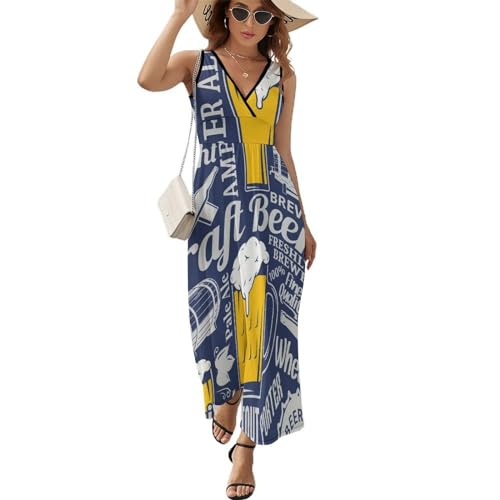 Robe longue d'été sans manches pour femmes | Maxi décontractée