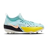 NIKE Jr. Phantom Gt2 Academy Dynamic Fit MG, Football Shoes, Glacier Ice Black Yellow Strike, 35.5 EU