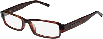 Trussardi 12733 Mens/Womens Designer Full-rim Spring Hinges Eyeglasses/Spectacles 56-17-140, Havana