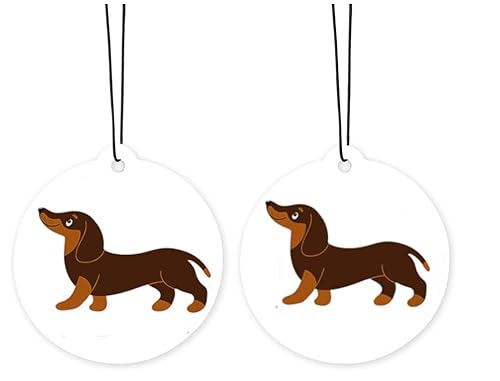 2 pezzi di albero profumato per auto, divertenti accessori per auto, deodorante per auto, set di accessori per interni (bassotto, 2 pezzi)