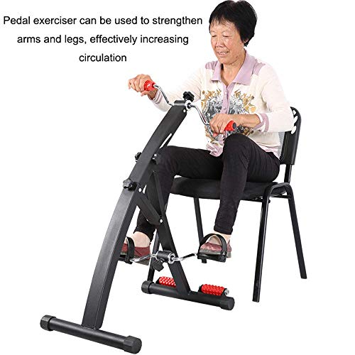 Image of Mini Exercise Bike Exercise Bike Arm and Leg Exerciser-Arm Leg Exercise Peddler Machine-Fitness Equipment for Seniors and Elderly-Portable Pedal Exerciser- Folding Exercise Bike