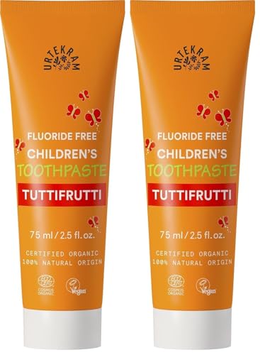 Urtekram Toothpaste - Trutti Frutti - Childrens - Vegan, Organic, Natural Origin, 75 ml (Pack of 2)