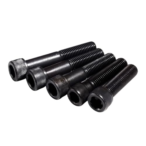 VirtuWard M10 半歯ボルト 12.9グレード合金鋼 黒 六角穴付きネジ 10mm x 45 50 60 260 270 280 290 300mm(M10x290mm 1pc)