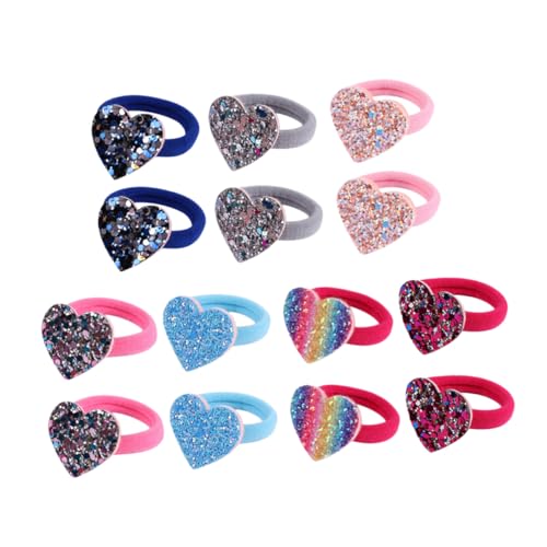 Élastiques cheveux paillettes cœur scintillant iplusmile, le cadeau coiffure idéal pour elle