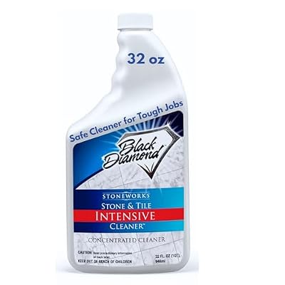Black Diamond Stoneworks Stone & Tile Intensive Cleaner – Professional Deep Cleaner for Marble, Limestone, Travertine, Granite, Slate, Ceramic & Porcelain Tile – Acid-Free Concentrate (1-Qt.)