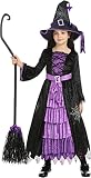 SKCAIHT Witch Costume for Girls with Hat Kids Toddler Girls Halloween Witch Costume