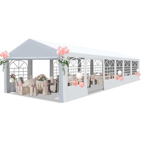 GARTOO 20x40 Party Tent Fabric Set with Sidewalls & Door